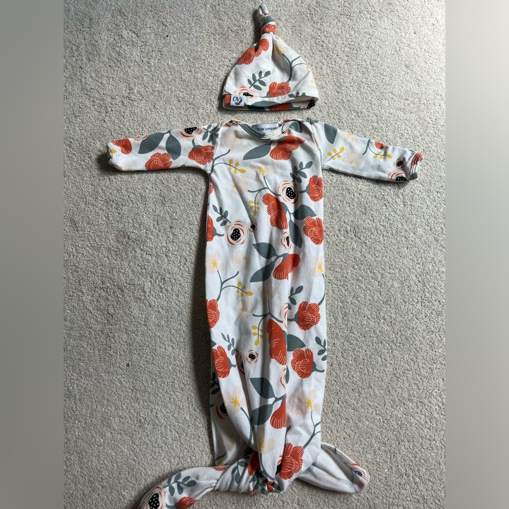 OVer Company knotted gown and hat